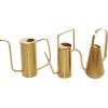 imageDeco 79 Metal Watering Can Indoor Outdoor Planter Small Planter Pot Set of 3 Planters 7quot 8quot 9quotH GoldSet of 3 Planters 12  12  11H
