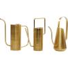 imageDeco 79 Metal Watering Can Indoor Outdoor Planter Small Planter Pot Set of 3 Planters 7quot 8quot 9quotH GoldSet of 3 Planters 12  12  11H