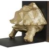 imageCosmoLiving by Cosmopolitan Polystone Turtle Decorative Bookends Non Skid Bookends with Black Stands Set of 2 Office Bookends5quotW 6quotH Brass