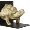 imageCosmoLiving by Cosmopolitan Polystone Turtle Decorative Bookends Non Skid Bookends with Black Stands Set of 2 Office Bookends5quotW 6quotH Brass