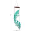 imageDeco 79 40388 Wood Capiz Wind Chime 31quot Teal