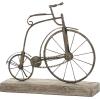 imageDeco 79 Metal Bike Decorative Sculpture Home Decor Statue with Wood Base Accent Figurine 16quot x 5quot x 14quot Black