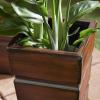 imageDeco 79 Metal Indoor Outdoor Planter Light Weight Large Planter Pot with Tapered Base and Fluted Design Set of 3 Planters 31quot 25quot 20quotH BrownBrown