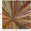 imageDeco 79 Teak Wood Starburst Handmade Home Wall Decor Radial Wall Sculpture Wall Art 28quot x 1quot x 28quot Brown28L x 28W