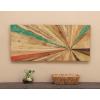imageDeco 79 Teak Wood Starburst Handmade Home Wall Decor Radial Wall Sculpture Wall Art 28quot x 1quot x 28quot Brown39L x 18W