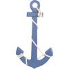 imageDeco 79 Wood Anchor Home Wall Decor Wall Sculpture with Twisted Rope Wall Art 15quot x 1quot x 27quot BlueBlue