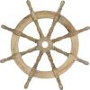 imageDeco 79 Wood Sail Boat Home Wall Decor Distressed Ship Wheel Wall Sculpture with White Accents Wall Art 24quot x 2quot x 24quot BlueBlue