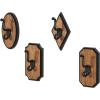 imageMetal Dog Wall Hooks 19quotW 5quotH  55513Brown