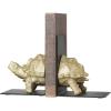 imageCosmoLiving by Cosmopolitan Polystone Turtle Decorative Bookends Non Skid Bookends with Black Stands Set of 2 Office Bookends5quotW 6quotH Brass
