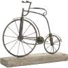 imageDeco 79 Metal Bike Decorative Sculpture Home Decor Statue with Wood Base Accent Figurine 16quot x 5quot x 14quot Black