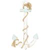 imageDeco 79 Wood Anchor Home Wall Decor Wall Sculpture with Twisted Rope Wall Art 15quot x 1quot x 27quot BlueWhite