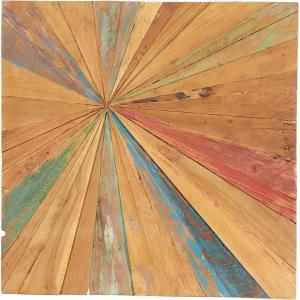 imageDeco 79 Teak Wood Starburst Handmade Home Wall Decor Radial Wall Sculpture Wall Art 28quot x 1quot x 28quot Brown28L x 28W