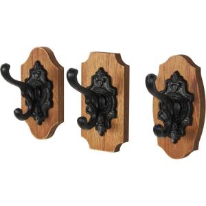 imageMetal Dog Wall Hooks 19quotW 5quotH  55513Brown