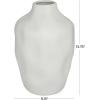 imageCosmoLiving by Cosmopolitan Ceramic Decorative Vase Faceted Centerpiece Vase Flower Vase for Home Decoration 9quot x 9quot x 14quot WhiteWhite