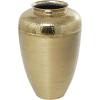 imageDeco 79 Aluminum Metal Decorative Vase Brushed Centerpiece Vase with Hammered Top Flower Vase for Home Decoration 12quot x 12quot x 18quot GoldGold
