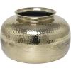 imageDeco 79 Aluminum Metal Decorative Vase Brushed Centerpiece Vase with Hammered Top Flower Vase for Home Decoration 12quot x 12quot x 18quot GoldGold