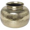 imageDeco 79 Aluminum Metal Decorative Vase Brushed Centerpiece Vase with Hammered Top Flower Vase for Home Decoration 12quot x 12quot x 18quot GoldGold