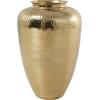imageDeco 79 Aluminum Metal Decorative Vase Brushed Centerpiece Vase with Hammered Top Flower Vase for Home Decoration 12quot x 12quot x 18quot GoldGold