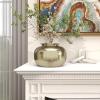 imageDeco 79 Aluminum Metal Decorative Vase Brushed Centerpiece Vase with Hammered Top Flower Vase for Home Decoration 12quot x 12quot x 18quot GoldGold