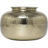 imageDeco 79 Aluminum Metal Decorative Vase Brushed Centerpiece Vase with Hammered Top Flower Vase for Home Decoration 12quot x 12quot x 18quot GoldGold