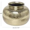imageDeco 79 Aluminum Metal Decorative Vase Brushed Centerpiece Vase with Hammered Top Flower Vase for Home Decoration 12quot x 12quot x 18quot GoldGold