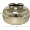 imageDeco 79 Aluminum Metal Decorative Vase Brushed Centerpiece Vase with Hammered Top Flower Vase for Home Decoration 12quot x 12quot x 18quot GoldGold