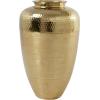 imageDeco 79 Aluminum Metal Decorative Vase Brushed Centerpiece Vase with Hammered Top Flower Vase for Home Decoration 12quot x 12quot x 18quot GoldGold
