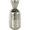 imageDeco 79 Aluminum Metal Decorative Vase Brushed Centerpiece Vase with Hammered Top Flower Vase for Home Decoration 12quot x 12quot x 18quot GoldSilver