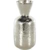 imageDeco 79 Aluminum Metal Decorative Vase Brushed Centerpiece Vase with Hammered Top Flower Vase for Home Decoration 12quot x 12quot x 18quot GoldSilver