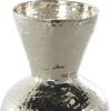 imageDeco 79 Aluminum Metal Decorative Vase Brushed Centerpiece Vase with Hammered Top Flower Vase for Home Decoration 12quot x 12quot x 18quot GoldSilver