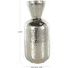 imageDeco 79 Aluminum Metal Decorative Vase Brushed Centerpiece Vase with Hammered Top Flower Vase for Home Decoration 12quot x 12quot x 18quot GoldSilver