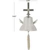 imageDeco 79 Brass Metal Bell Home Wall Decor Wall Sculpture with Anchor Backing Wall Art 7quot x 10quot x 10quot GoldSilver