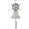 imageDeco 79 Brass Metal Bell Home Wall Decor Wall Sculpture with Anchor Backing Wall Art 7quot x 10quot x 10quot GoldSilver