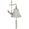 imageDeco 79 Brass Metal Bell Home Wall Decor Wall Sculpture with Anchor Backing Wall Art 7quot x 10quot x 10quot GoldSilver