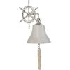 imageDeco 79 Brass Metal Bell Home Wall Decor Wall Sculpture with Anchor Backing Wall Art 7quot x 10quot x 10quot GoldSilver