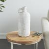 imageDeco 79 Ceramic Decorative Vase Antique Style Textured Centerpiece Vases Flower Vases for Home Decoration 7quot x 7quot x 17quot Cream