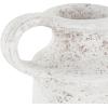 imageDeco 79 Ceramic Decorative Vase Antique Style Textured Pot Centerpiece Vase with Handles Flower Vase for Home Decoration 10quot x 10quot x 10quot CreamWhite