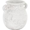 imageDeco 79 Ceramic Decorative Vase Antique Style Textured Pot Centerpiece Vase with Handles Flower Vase for Home Decoration 10quot x 10quot x 10quot CreamCream