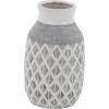 imageDeco 79 Ceramic Decorative Vase Centerpiece Vase with Diamond Pattern Flower Vase for Home Decoration 7quot x 7quot x 13quot White7 x 7 x 13
