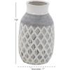 imageDeco 79 Ceramic Decorative Vase Centerpiece Vase with Diamond Pattern Flower Vase for Home Decoration 7quot x 7quot x 13quot White7 x 7 x 13