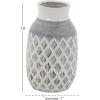 imageDeco 79 Ceramic Decorative Vase Centerpiece Vase with Diamond Pattern Flower Vase for Home Decoration 7quot x 7quot x 13quot White7 x 7 x 13