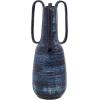 imageDeco 79 Ceramic Decorative Vase Centerpiece Vase with Handles Flower Vase for Home Decoration 7quot x 7quot x 17quot Blue