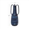 imageDeco 79 Ceramic Decorative Vase Centerpiece Vase with Handles Flower Vase for Home Decoration 7quot x 7quot x 17quot Blue