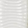imageDeco 79 Ceramic Decorative Vase Dimensional Ribbed Centerpiece Vases with Varying Shapes Set of 3 Flower Vases for Home Decoration 4quot W 11quot H SilverWhite
