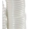 imageDeco 79 Ceramic Decorative Vase Dimensional Ribbed Centerpiece Vases with Varying Shapes Set of 3 Flower Vases for Home Decoration 4quot W 11quot H SilverWhite