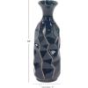 imageDeco 79 Ceramic Decorative Vase Faceted Centerpiece Vase with Gold Accents Flower Vase for Home Decoration 6quot x 6quot x 21quot Teal5 x 5 x 15