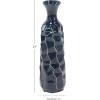 imageDeco 79 Ceramic Decorative Vase Faceted Centerpiece Vase with Gold Accents Flower Vase for Home Decoration 6quot x 6quot x 21quot Teal6 x 6 x 21