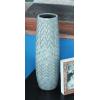 imageDeco 79 Ceramic Decorative Vase Slim Engraved Patterned Centerpiece Vase Flower Vase for Home Decoration 7quot x 7quot x 22quot GrayGray