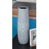 imageDeco 79 Ceramic Decorative Vase Slim Engraved Patterned Centerpiece Vase Flower Vase for Home Decoration 7quot x 7quot x 22quot GrayGray