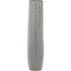 imageDeco 79 Ceramic Decorative Vase Slim Engraved Patterned Centerpiece Vase Flower Vase for Home Decoration 7quot x 7quot x 22quot GrayGray